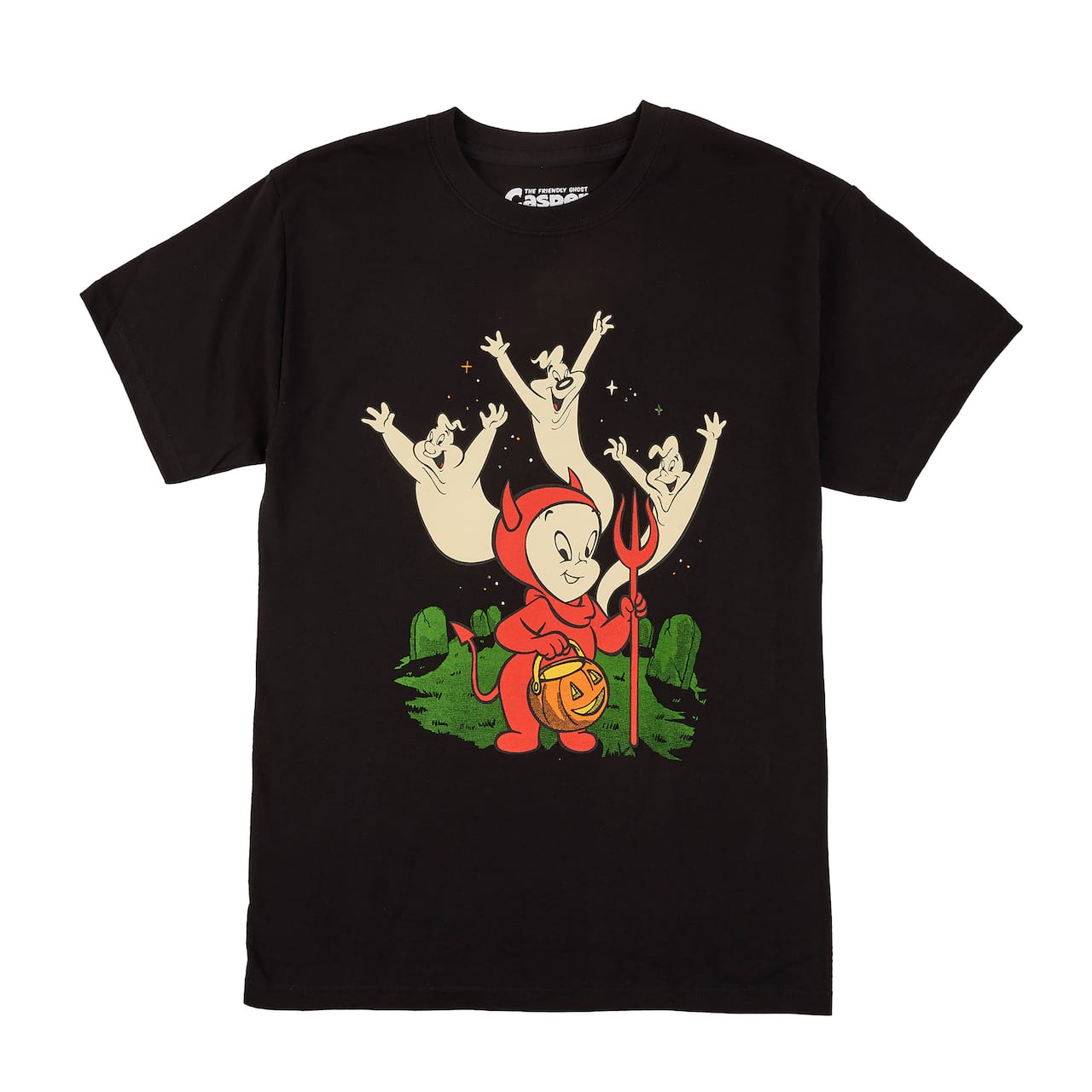Casper™ Black Vintage Halloween Adult Crew Neck T-Shirt